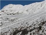 4. stopnja nevarnosti snežnih plazov - prikaz plazov dne 7.3.09 Plazovi pod krnsko ploščo in Kožljakom